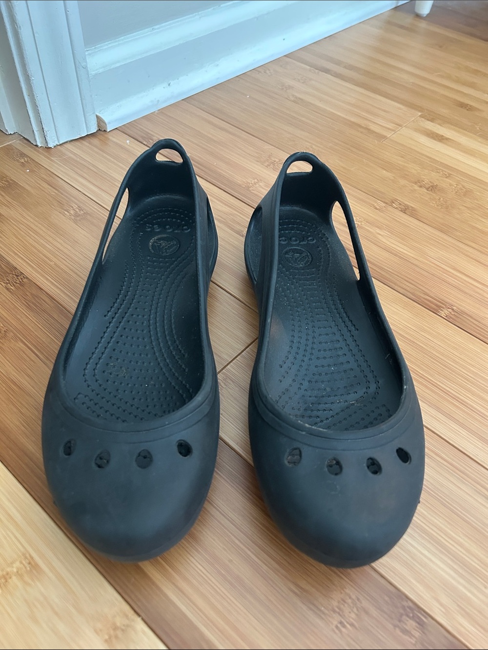 CROCS Women's Black Slip-On Ballet Flats Mary Jane